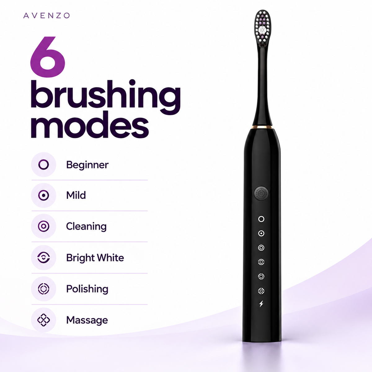 HU Smart Rechargeable Electric Toothbrush HSM-1044 | Multiple Brushing Modes