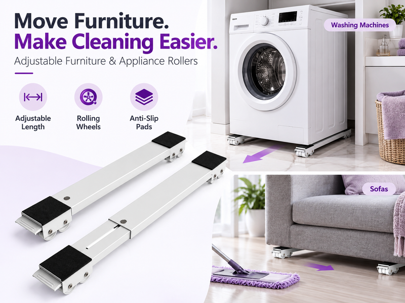 EasyGlide Adjustable Furniture & Appliance Rollers