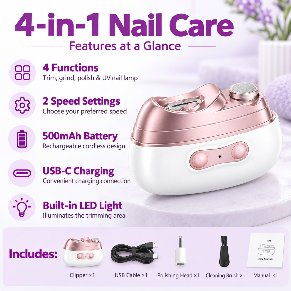 4-in-1 Electric Nail Clipper