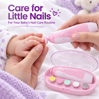 Baby Electric Nail Trimmer Set – 6 Filing Heads & Storage Case