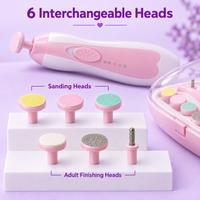 Baby Electric Nail Trimmer Set – 6 Filing Heads & Storage Case