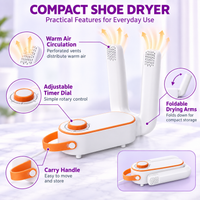 Compact Electric Shoe Dryer – Portable & Foldable Warm Air Dryer with Timer