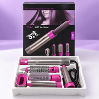 5-in-1 Hot Air Brush & Hair Styler – Ceramic Dryer, Curler & Volumizer