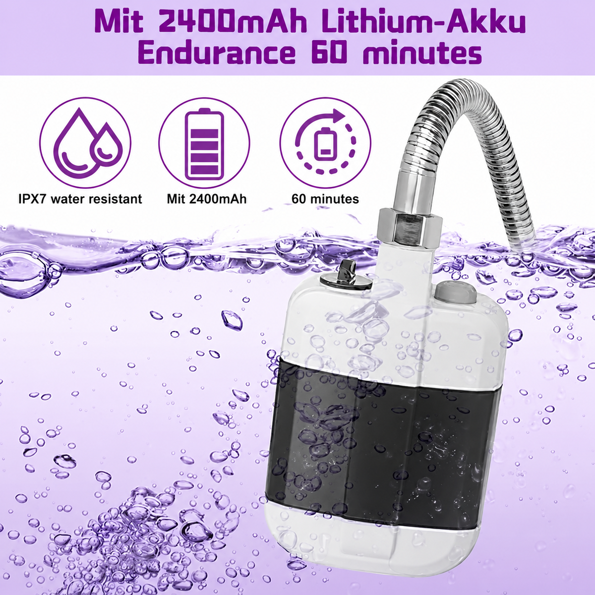 Rechargeable Portable Camping Shower with Pump