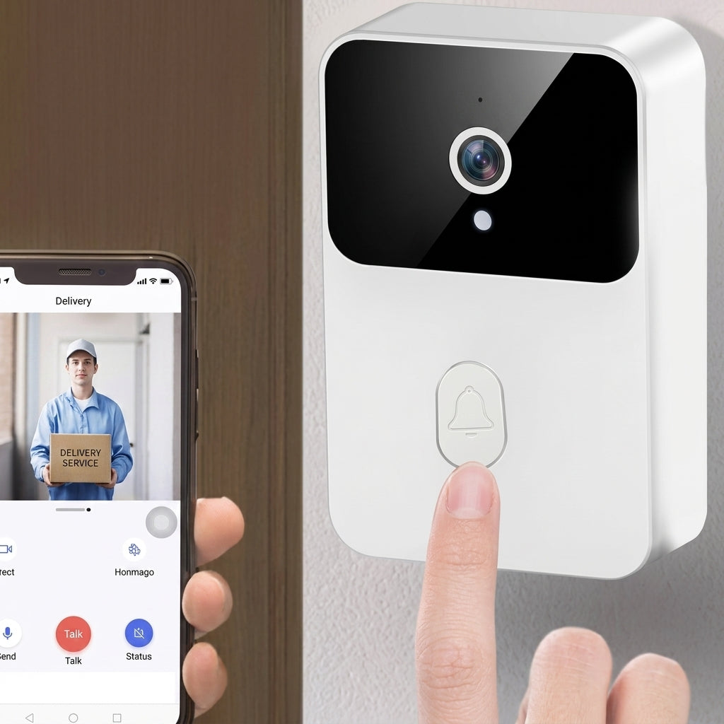 Wireless Video Doorbell Camera with WiFi, HD Night Vision & Two-Way Audio