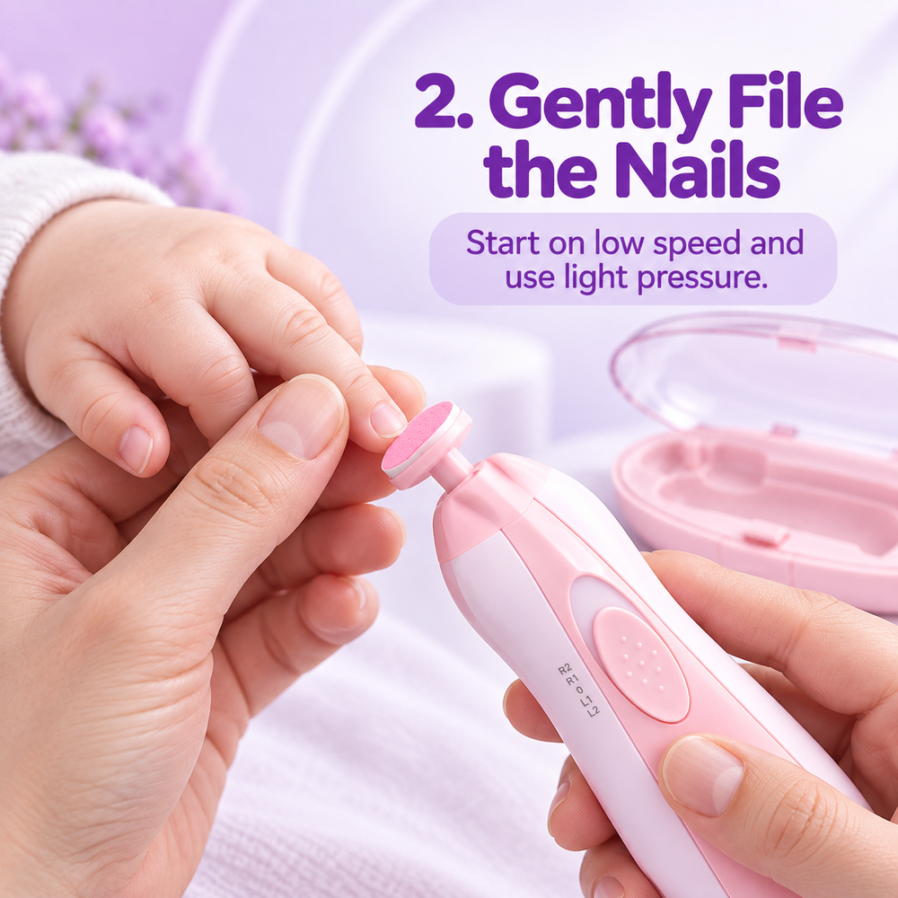 Gently File the Nails