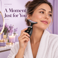 4-in-1 Face & Neck Massager | EMS, LED Light & Warming Modes