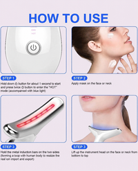 4-in-1 Face & Neck Massager | EMS, LED Light & Warming Modes