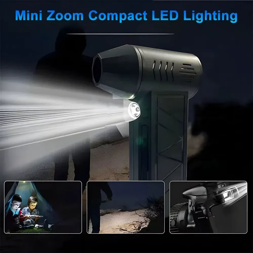 Mini Jet Turbo Fan Blower – Powerful Cordless Air Blaster with 3000mAh Battery