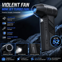 Mini Jet Turbo Fan Blower – Powerful Cordless Air Blaster with 3000mAh Battery