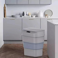 Smart Sensor Folding Infrared Trash Can – Touchless Automatic Lid, 17.5L Collapsible Waste Bin