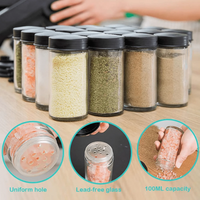18 Jar Rotating Spice Rack 360° Kitchen Spice Organizer with Transparent Containers Space Saving Seasoning Holder