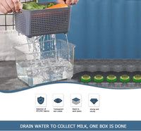"Refrigerator Drain Basket - Sealed & Breathable Food Storage Container with Ventilation"