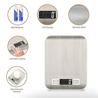 Digital Kitchen Scale – Stainless Steel, 1g Precision & 6-Unit LCD Display