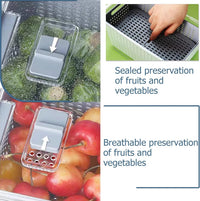 "Refrigerator Drain Basket - Sealed & Breathable Food Storage Container with Ventilation"
