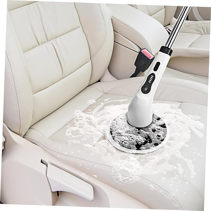 Electric Cleaning Brush – Cordless Spin Scrubber with 8 Replaceable Brush Heads,Extendable Handle for Bathroom, Kitchen & Home Cleaning