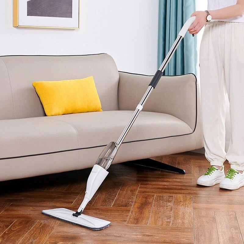 Spray Mop for Floor Cleaning – Microfiber Reusable Mop with 360° Swivel Head