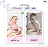 7-Piece Silicone Baby Feeding Set – Suction Plate, Bowl, Bib, Sippy Cup, Spoon & Fork
