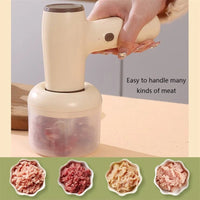 2 In 1 Electric Garlic Chopper & Egg Beater USB Rechargeable Mini Food Processor for Garlic, Chili, Meat, Ginger & Vegetables