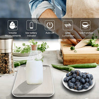 Digital Kitchen Scale – Stainless Steel, 1g Precision & 6-Unit LCD Display